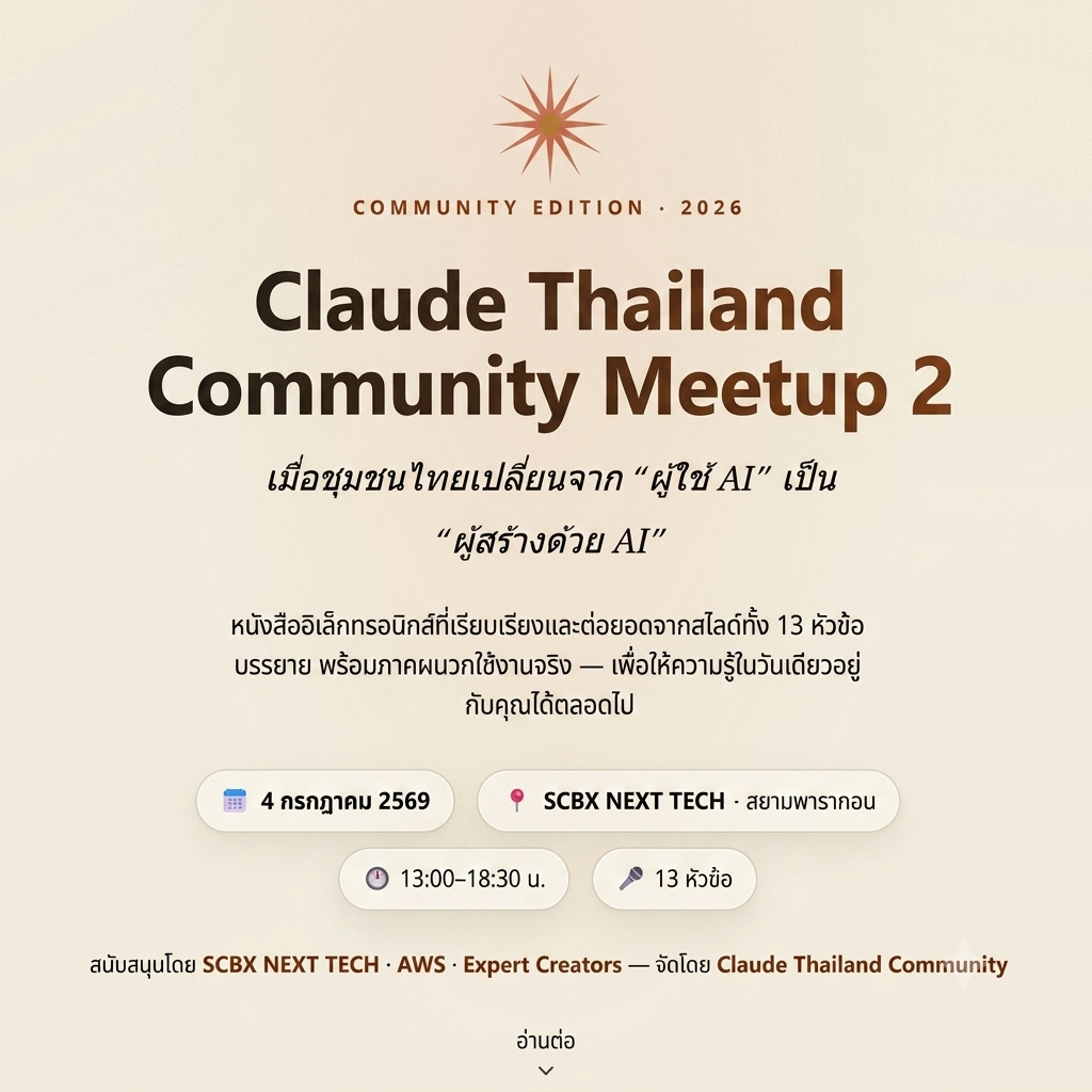 E-BOOK สรุปเนื้อหา Claude Thailand Community Meetup 2